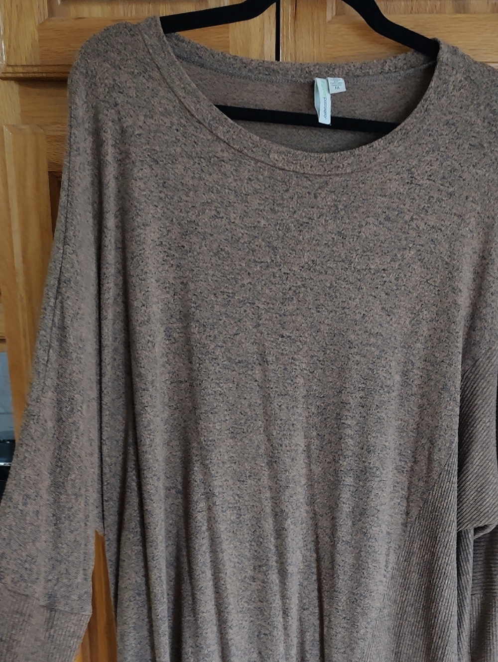 Cozy Taupe Knit Tunic Sweater Dress